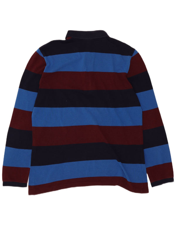 Мужская рубашка-поло для регби Lacoste, размер 4, средняя, в разноцветную полоску