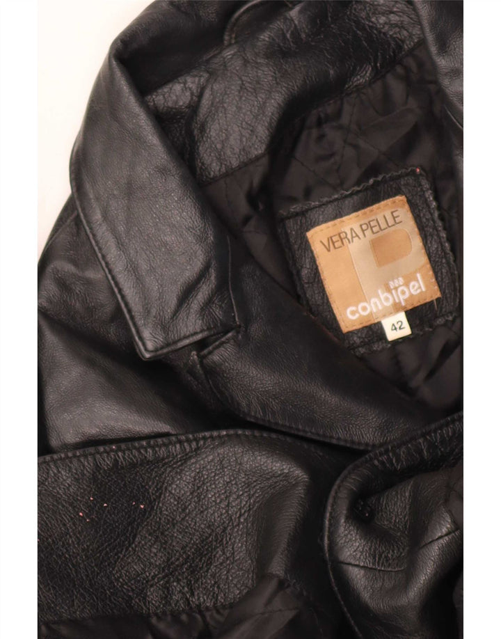 Conbipel Женское кожаное пальто IT 42 Medium Black Classic