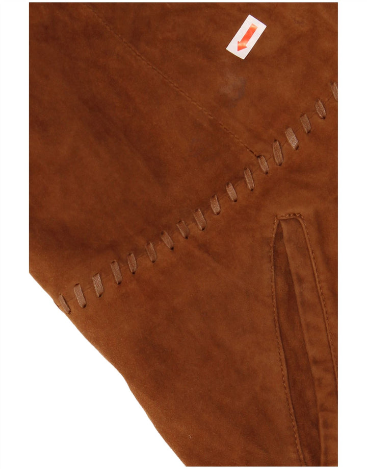 CONBIPEL Женский замшевый пиджак на 2 пуговицах IT 48 XL Коричневый кожаный