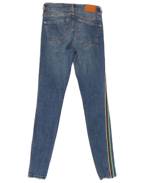 Женские джинсы скинни Zara Trafaluc EU 34 2XS W24 L28 Синие цветные блоки