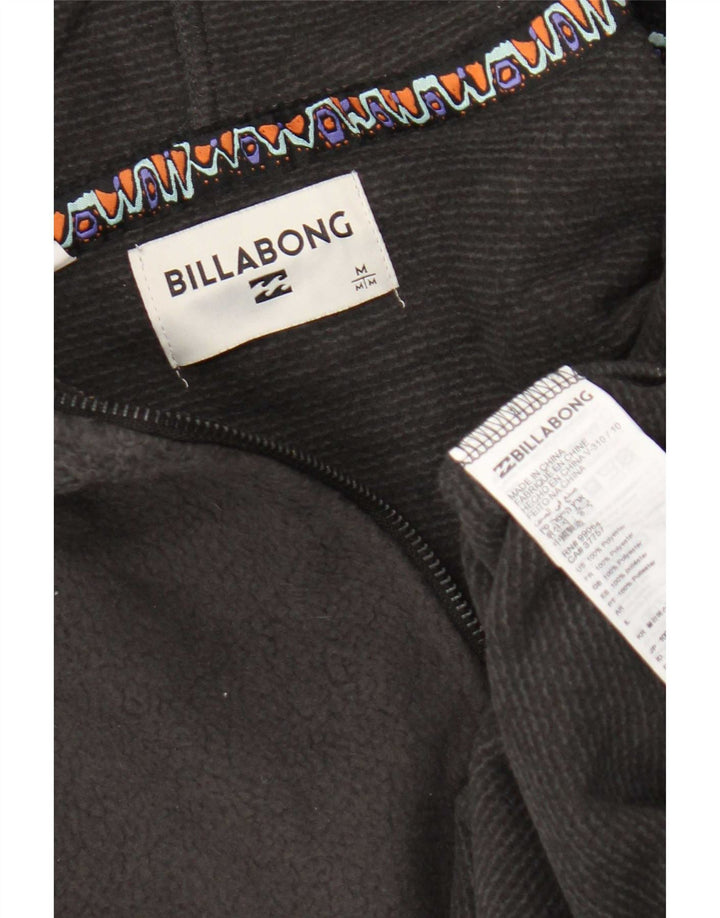 Мужской флисовый джемпер Billabong с капюшоном на молнии, средний серый полиэстер