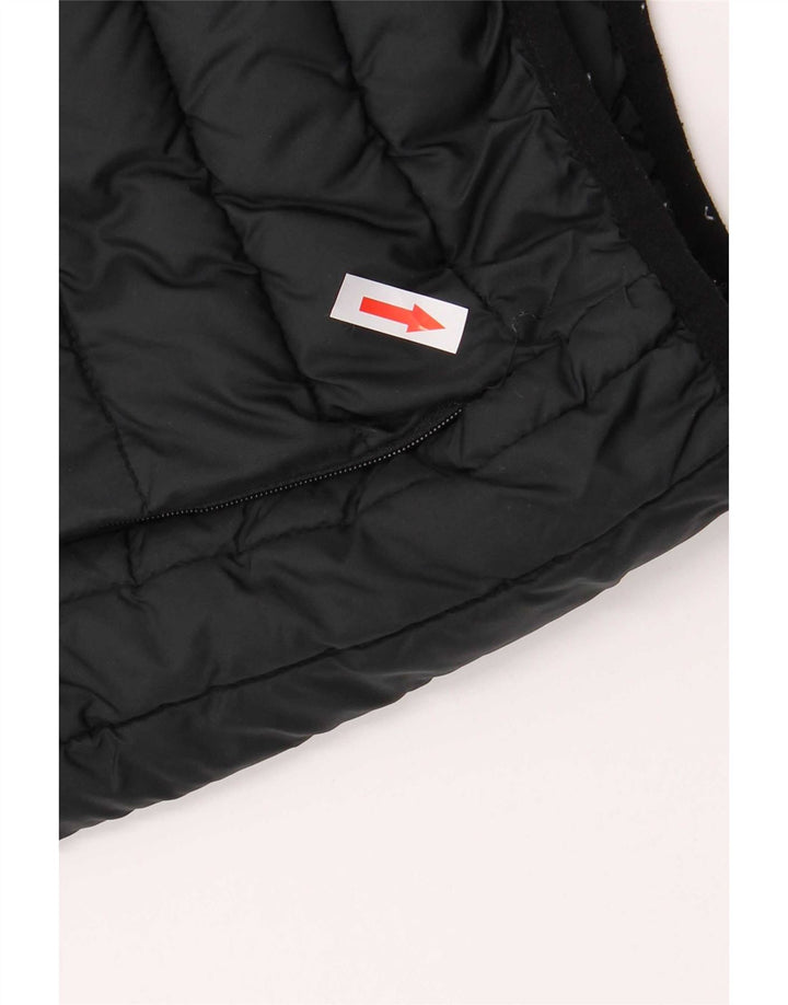 Женская стеганая куртка Ellesse с капюшоном UK 24 4XL, черный полиэстер