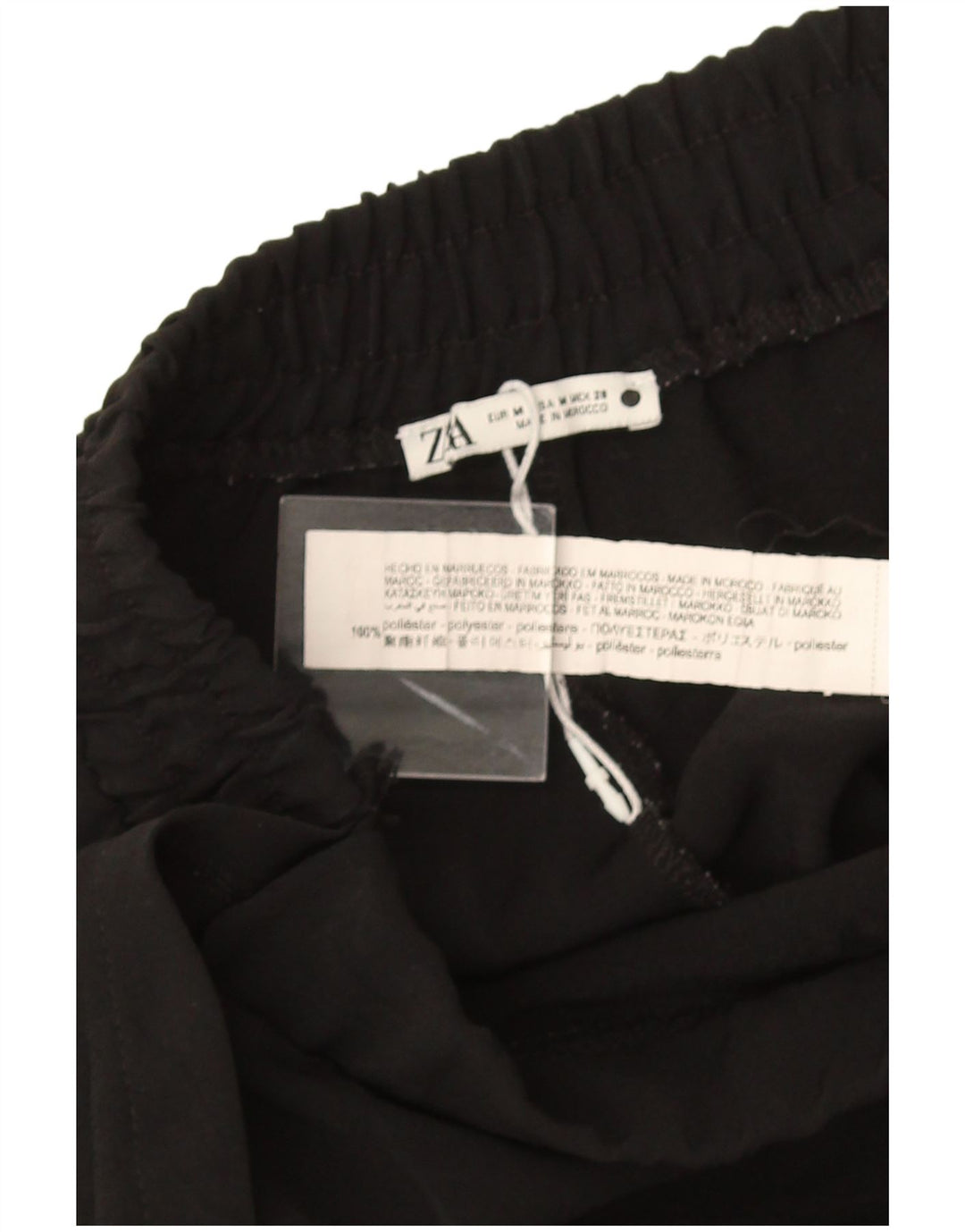 Женские повседневные брюки с запахом Zara Medium W30 L27, черный полиэстер