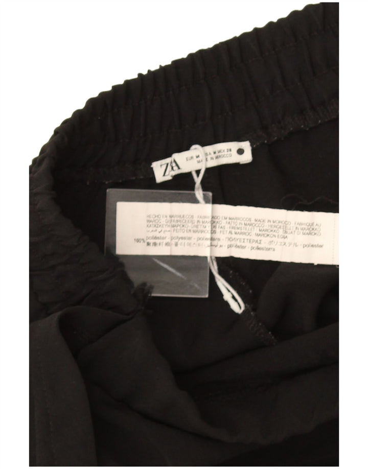 Женские повседневные брюки с запахом Zara Medium W30 L27, черный полиэстер