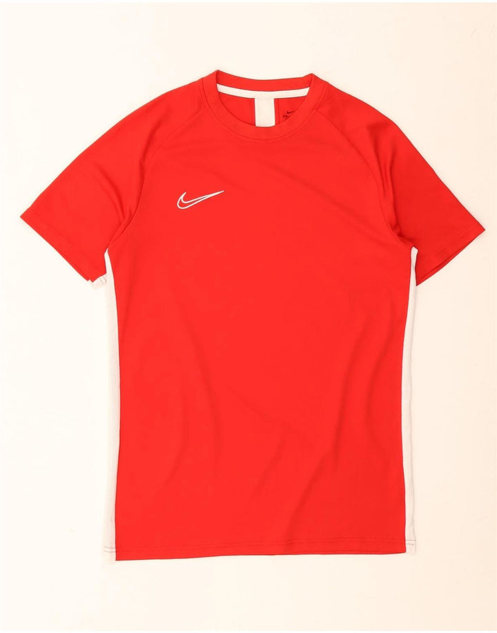 Мужская футболка Nike Dri Fit, средний красный цвет с блоками