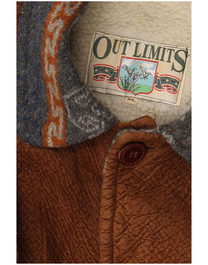 Мужская куртка из шерпы VINTAGE UK 42 XL Темно-синяя Fair Isle