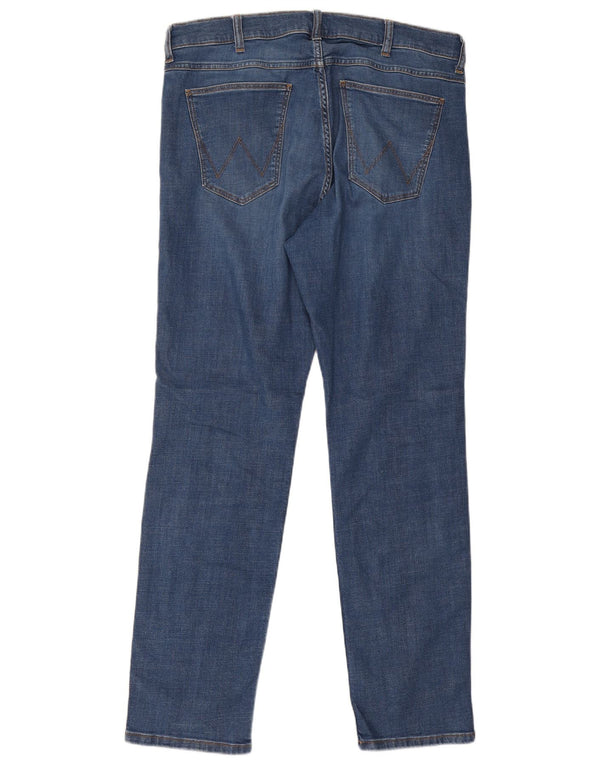 Мужские прямые джинсы Wrangler Greensboro W36 L32, синий хлопок