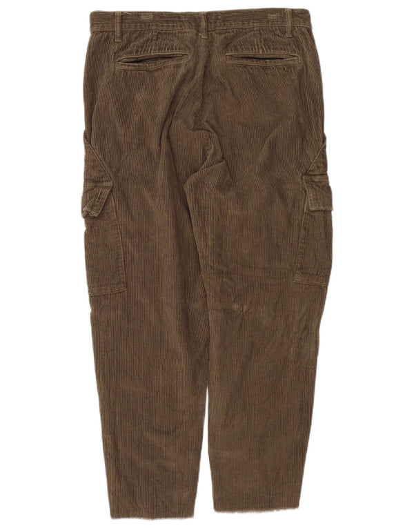 Мужские вельветовые брюки карго свободного кроя Zara EU 42, большие W32 L26, хаки