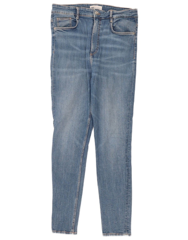 Женские джинсы скинни с высокой талией Zara EU 42, большие W32 L28, синие