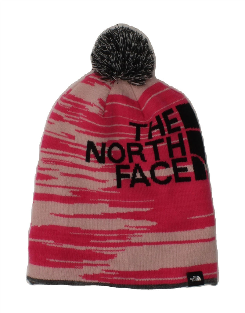 THE NORTH FACE Girls Graphic Bobble Hat One Size Pink Tie Dye Acrylic Vintage The North Face and Second-Hand The North Face from Messina Hembry 