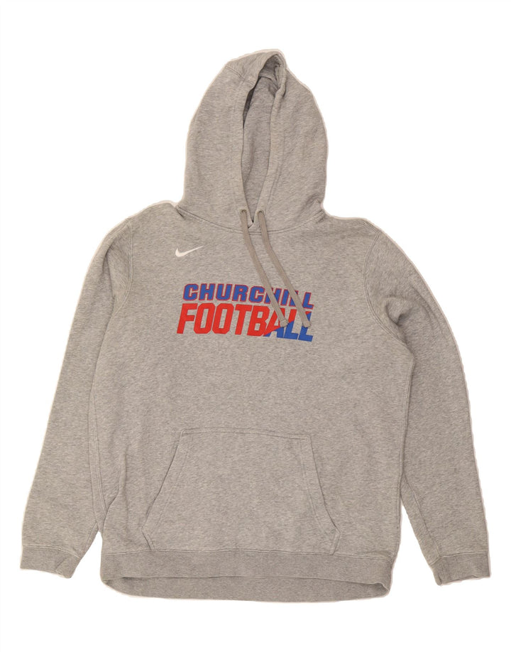 NIKE Mens Graphic Hoodie Jumper Large Grey Cotton Vintage Nike and Second-Hand Nike from Messina Hembry 