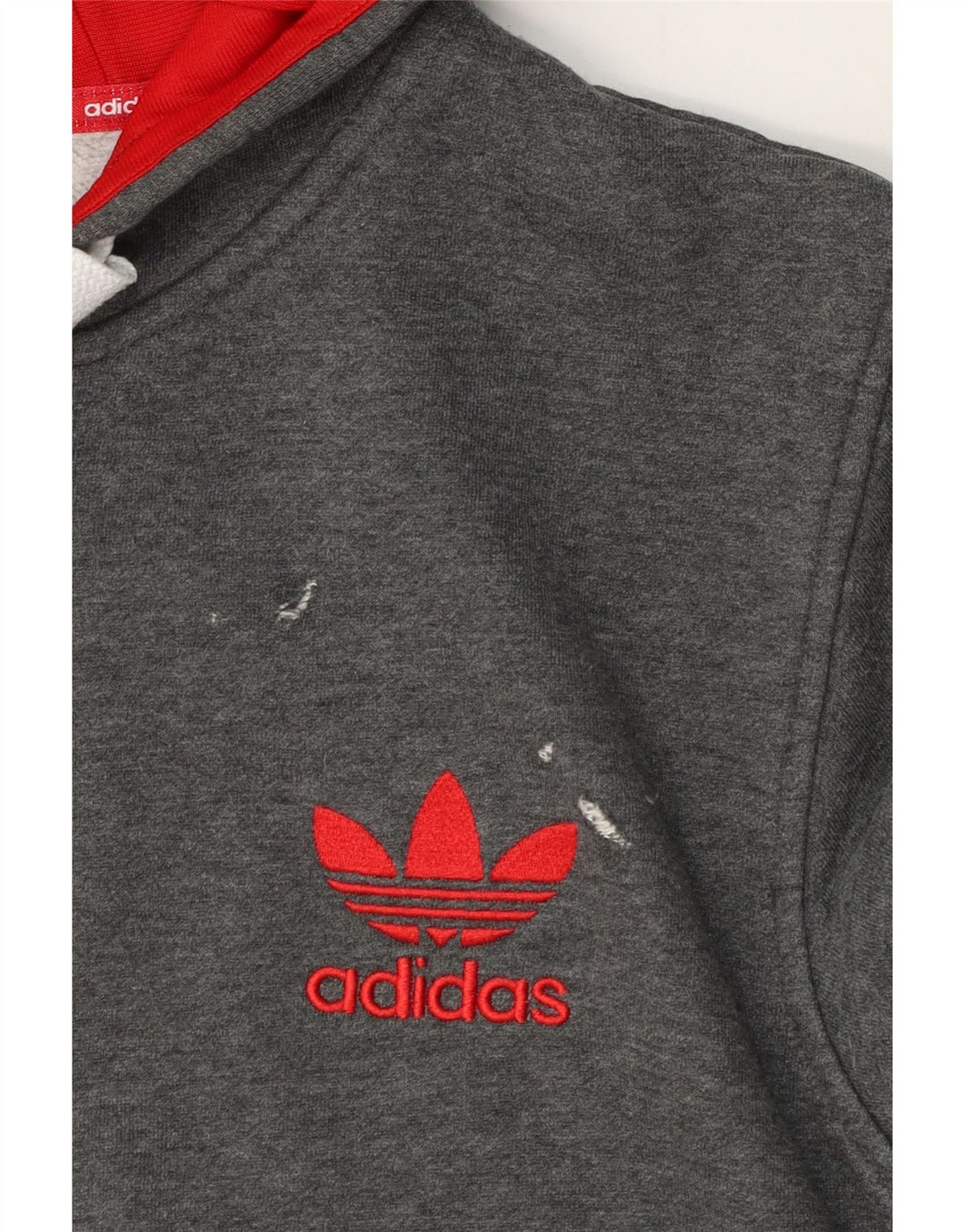 Мужской свитер с капюшоном на молнии Adidas, большой серый хлопок