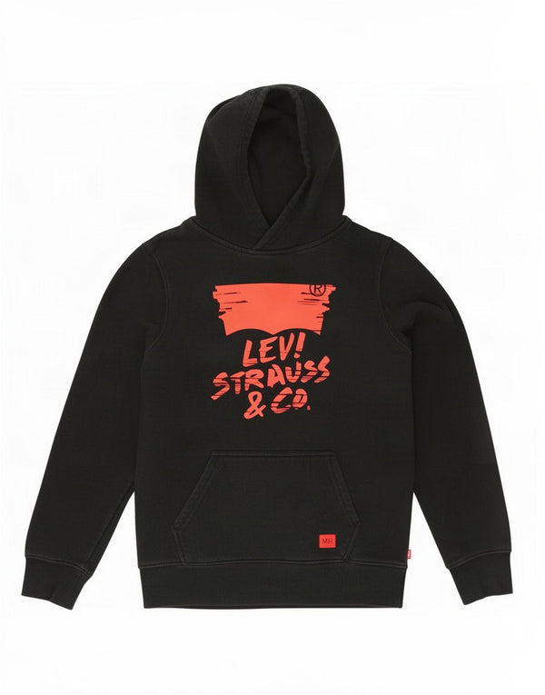 Джемпер с капюшоном Levi's для мальчиков 13-14 лет, черный, хлопок