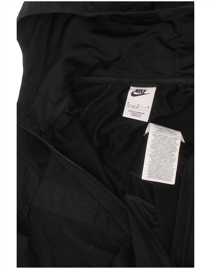 Свитер с капюшоном на молнии для девочек NIKE, 10–11 лет, средний черный, полиэстер