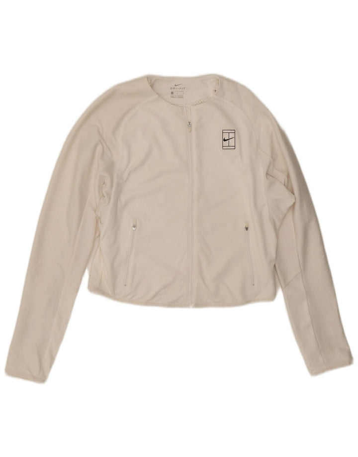 Женская укороченная спортивная куртка Dri Fit UK 16, большой белый полиэстер