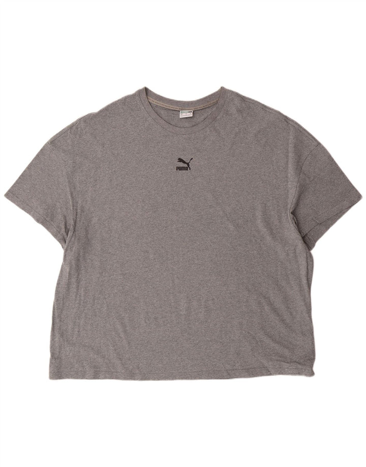 Мужская футболка с рисунком Puma 2XL, серый хлопок