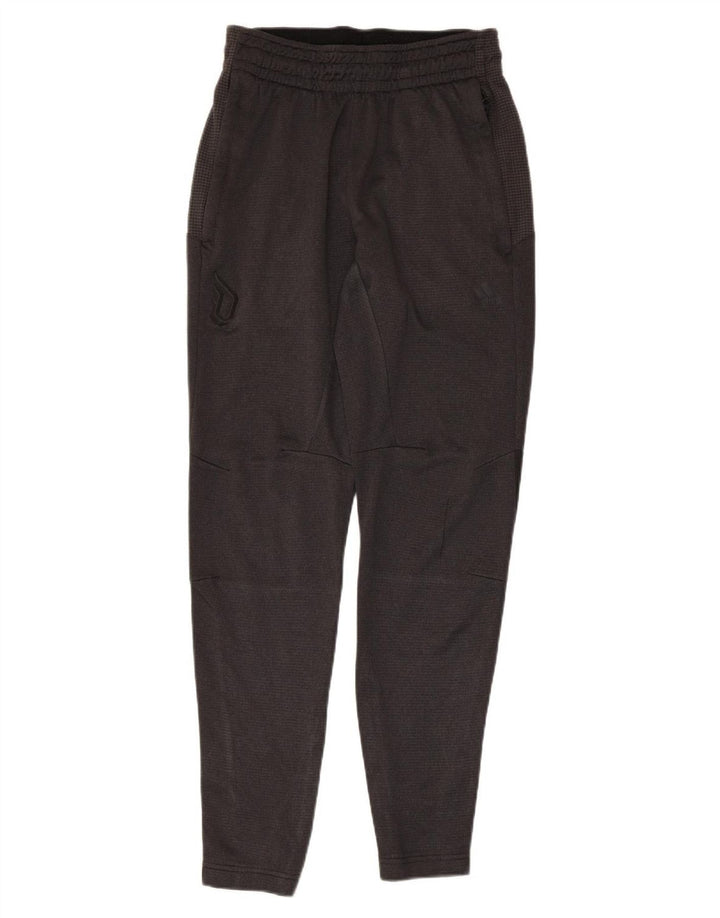 Мужские спортивные брюки ADIDAS, маленькие серые, полиэстер с цветными блоками