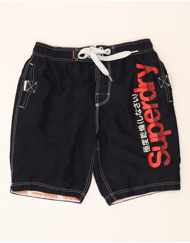 Мужские шорты для плавания Superdry с рисунком XL, темно-синий, полиэстер