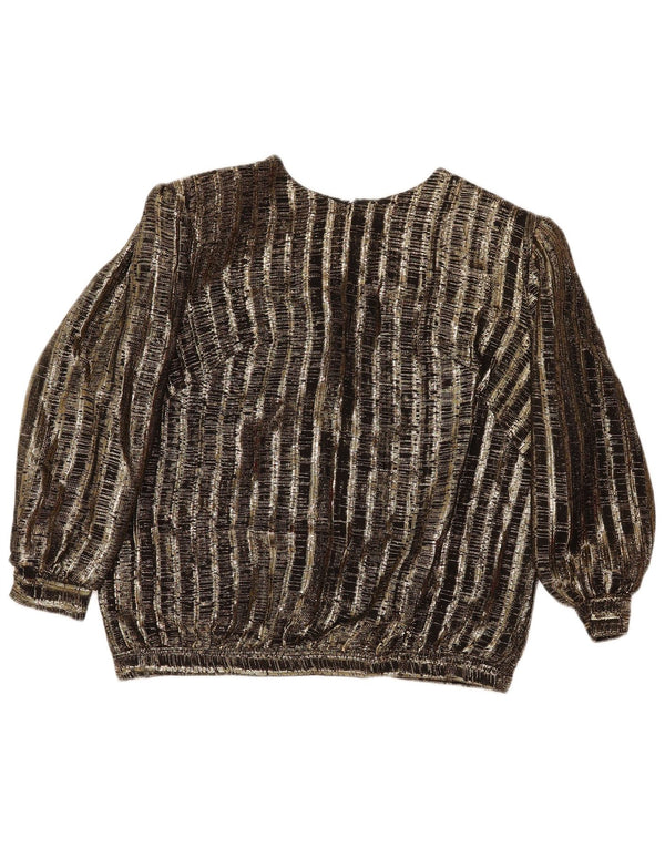 Винтажный женский комплект из 2 юбок UK 14 Medium W29 в коричневую полоску