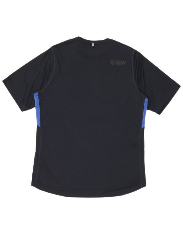 Мужская футболка Nike Dri Fit, большой темно-синий цветной блок