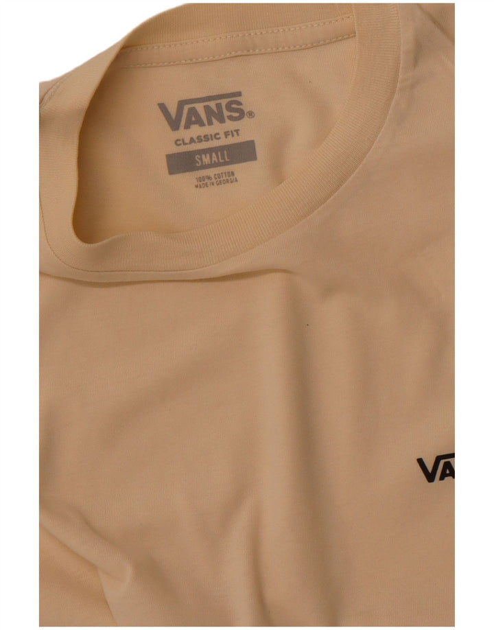 Мужская футболка классического кроя VANS, маленький бежевый хлопок
