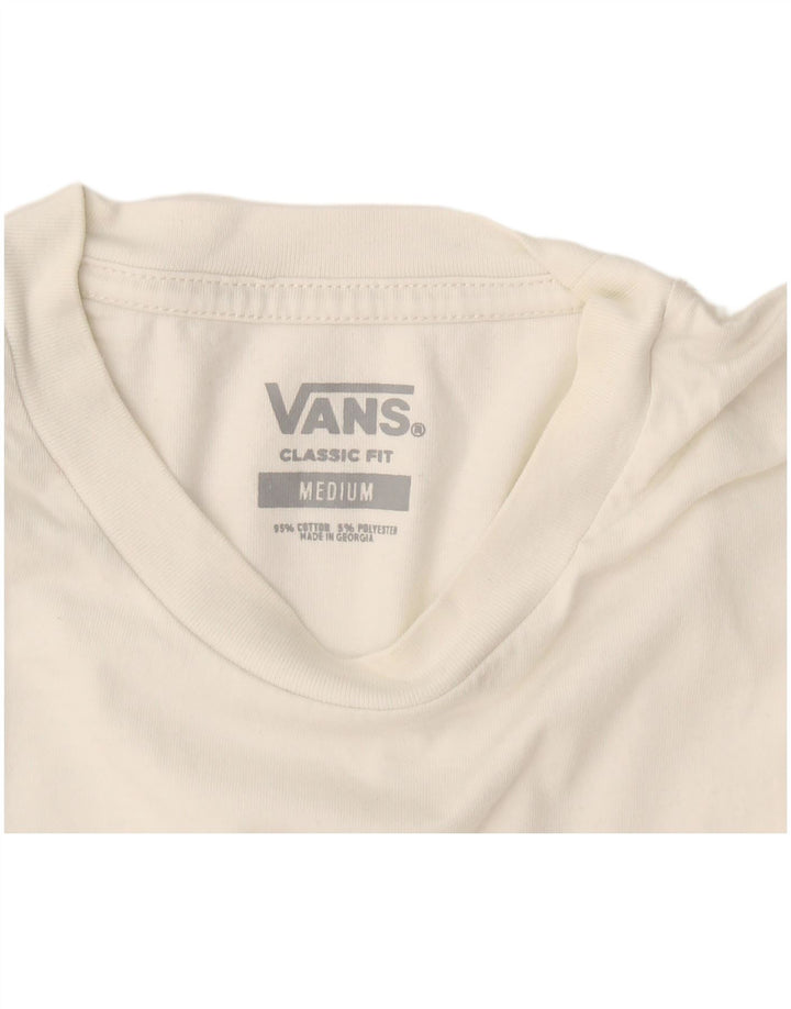 Мужская футболка классического кроя Vans, средний белый хлопок с цветными блоками