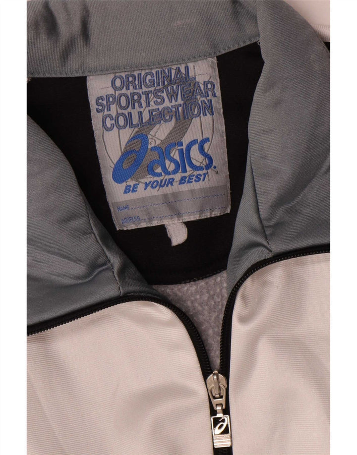 Мужская спортивная куртка с графическим рисунком Asics, большая черная полиэстер с цветными блоками