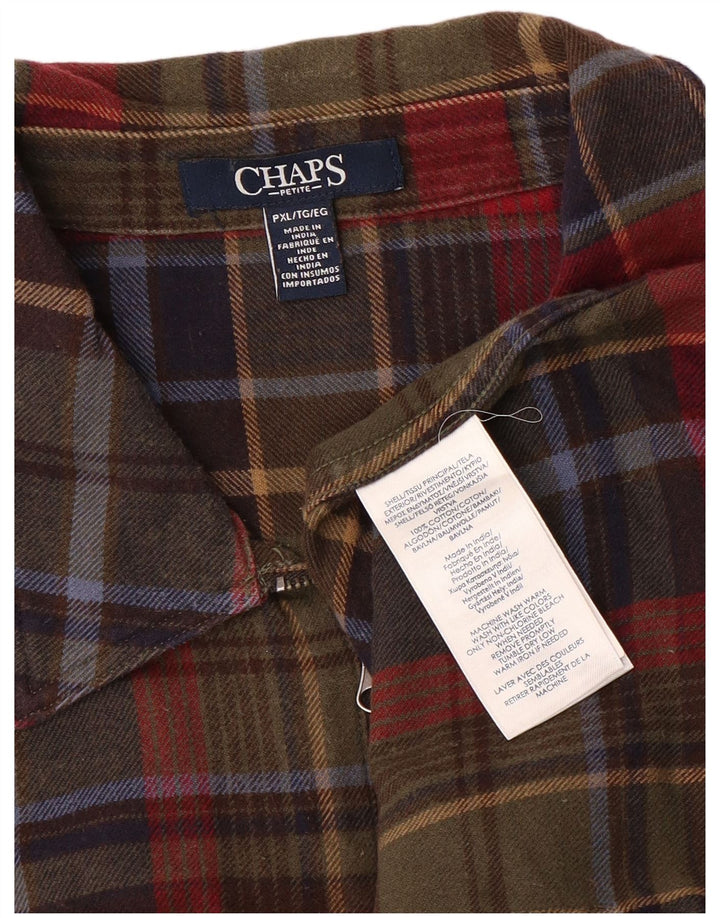 Женская фланелевая рубашка CHAPS UK 18 XL, хлопок в разноцветную клетку