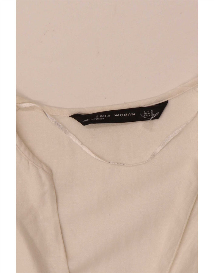 Женская туника с рукавом 3/4 Zara UK 10, маленькая белая