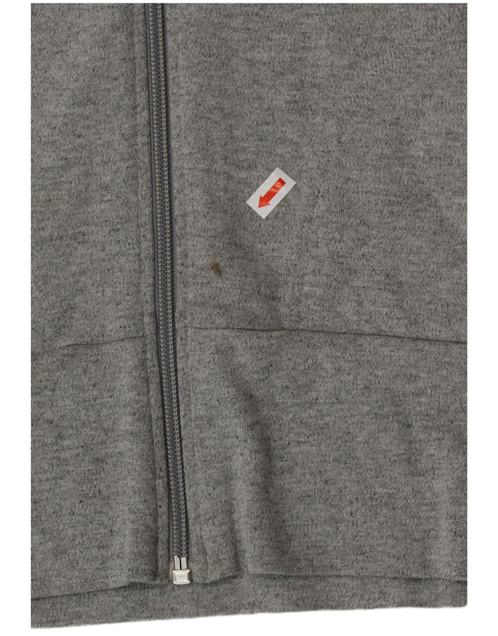 Женский укороченный спортивный костюм Adidas UK 12, хлопковый средний серый цвет