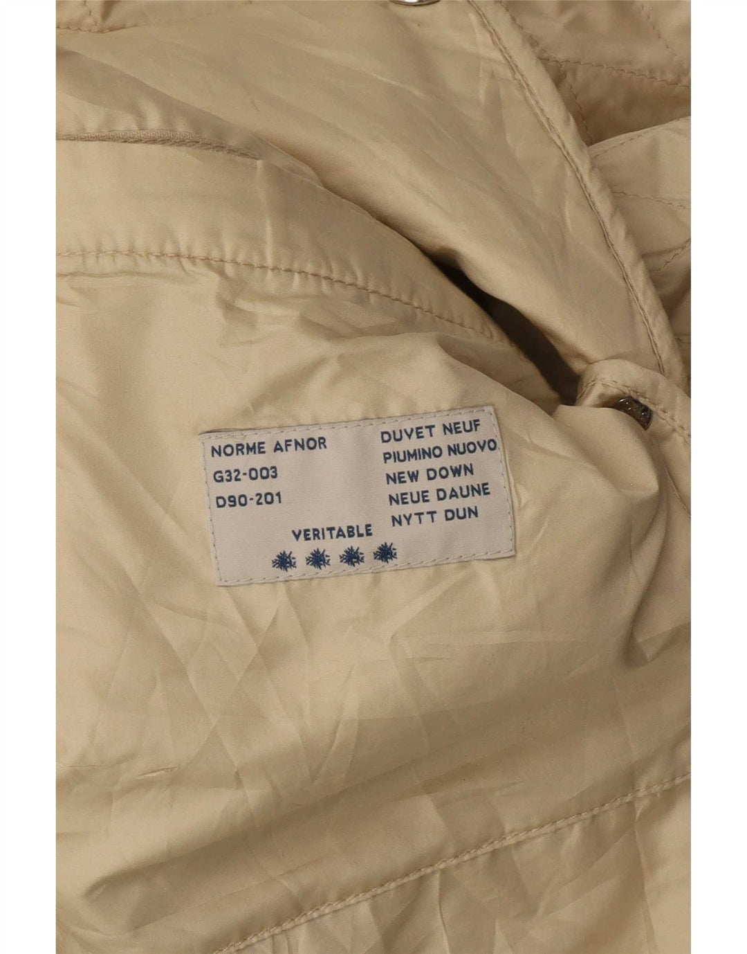 Женская стеганая куртка Moncler, размер 4 XL, бежевая