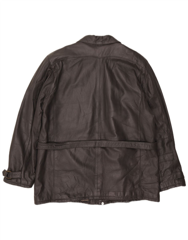 Мужская кожаная куртка Michel IT 58 4XL Серая кожа