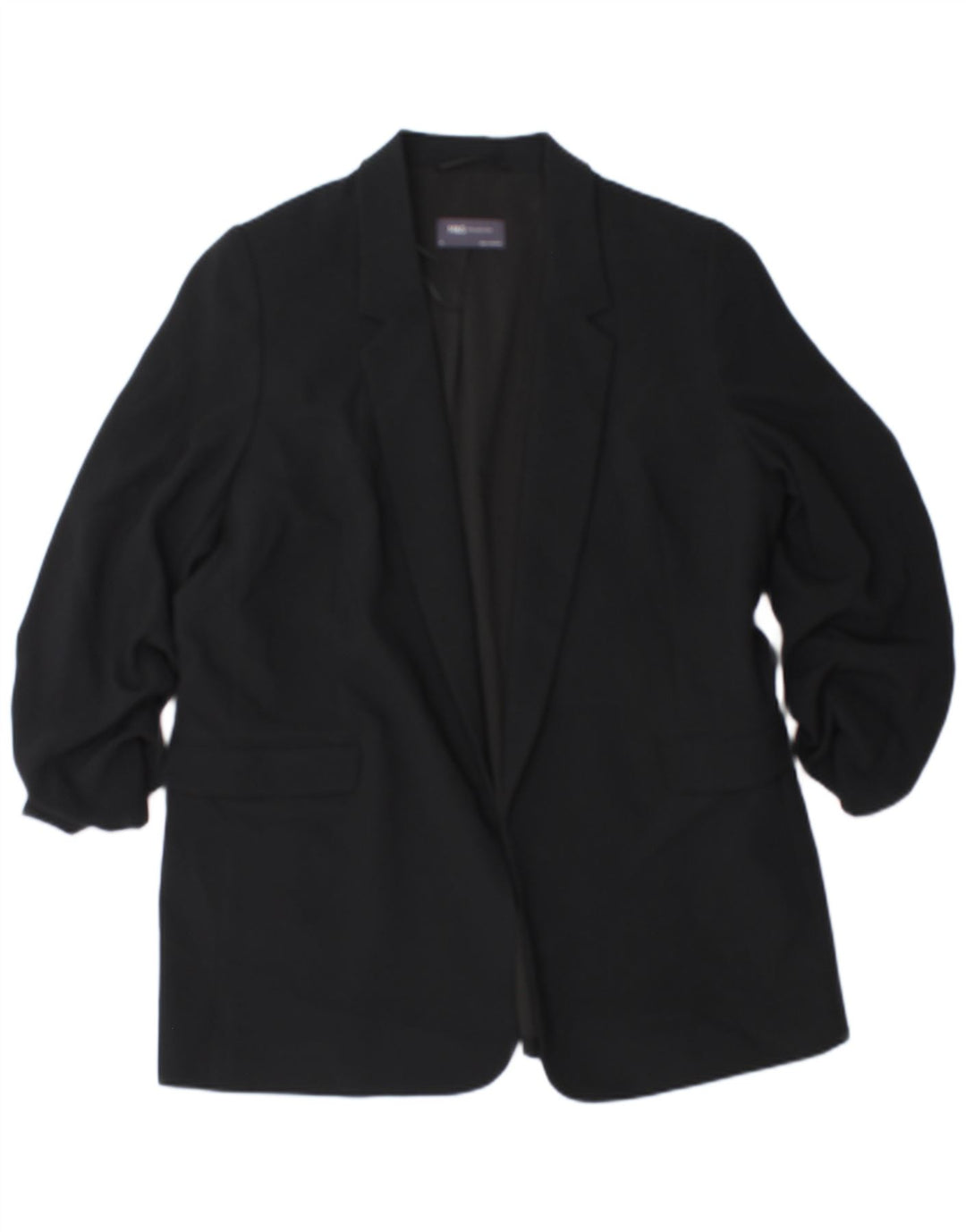 Женский открытый пиджак с рукавами 3/4 Marks & Spencer UK 18 XL, черный