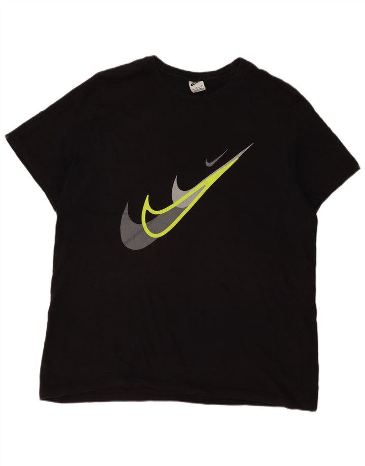 Мужская футболка с рисунком Nike Top 2XL, черный хлопок
