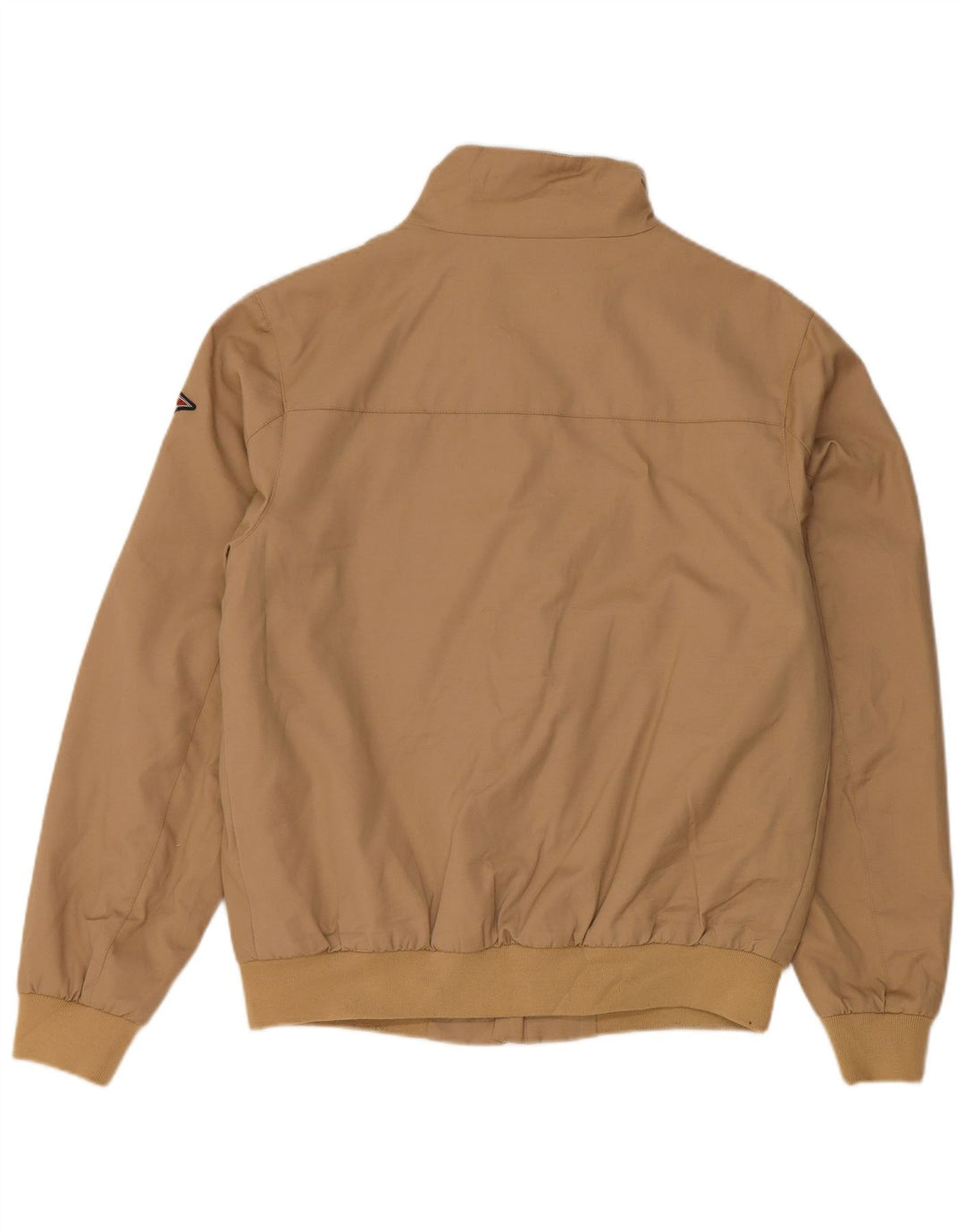 BEAR Mens Bomber Jacket UK 38 Medium Beige Cotton