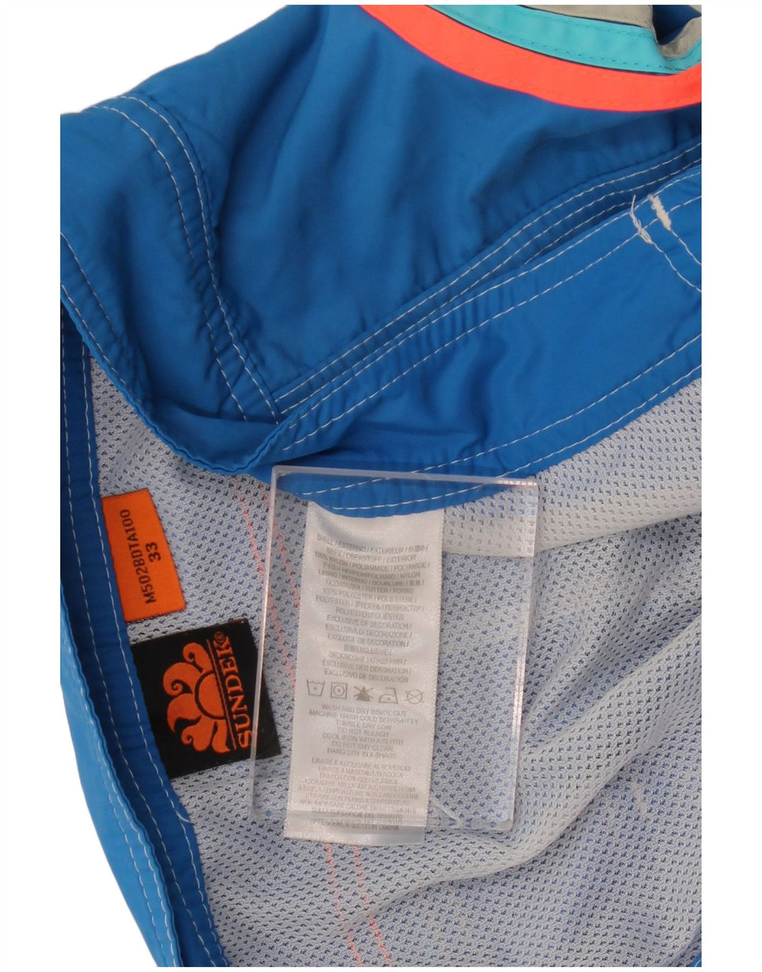 SUNDEK Мужские шорты для плавания с рисунком, нейлон, средние синие полоски