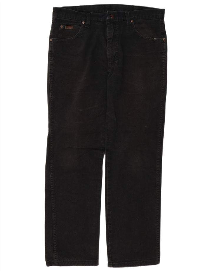 Мужские прямые джинсы Wrangler Texas W34 L27, черный хлопок