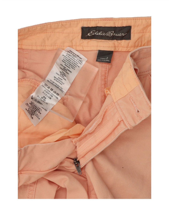 EDDIE BAUER Womens Cargo Shorts US 2 XS W28 Orange Cotton Vintage Eddie Bauer and Second-Hand Eddie Bauer from Messina Hembry 