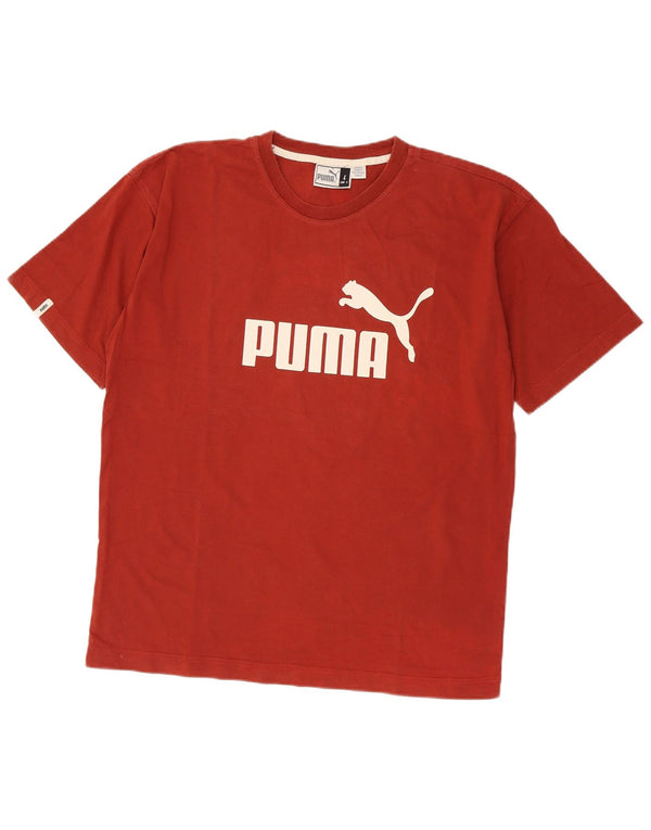 Мужская футболка с рисунком Puma, большая, коричневая
