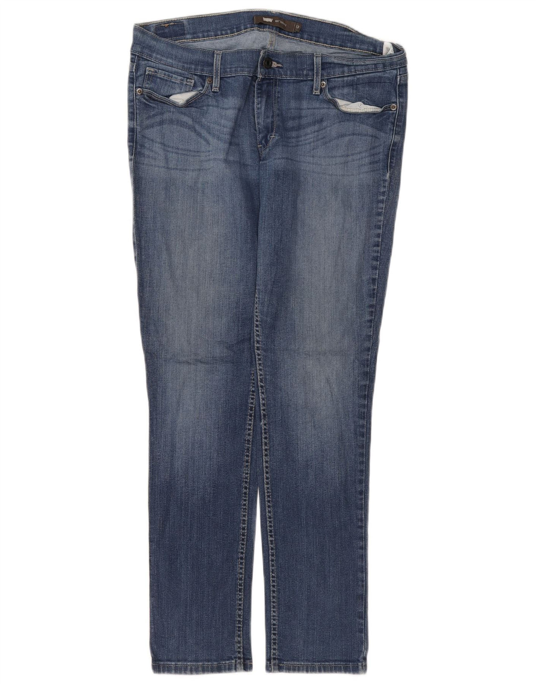 Женские джинсы скинни LEVI'S 524 W31 L32 Синие, хлопок