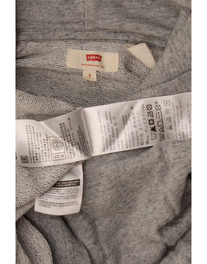 Мужской джемпер с капюшоном Levi's, маленький серый, хлопковый в крапинку