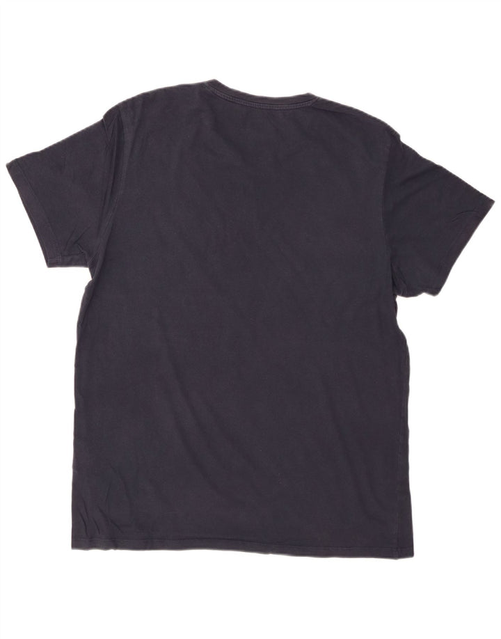 Мужская футболка с рисунком JACK & JONES, топ XL, темно-синий, хлопок