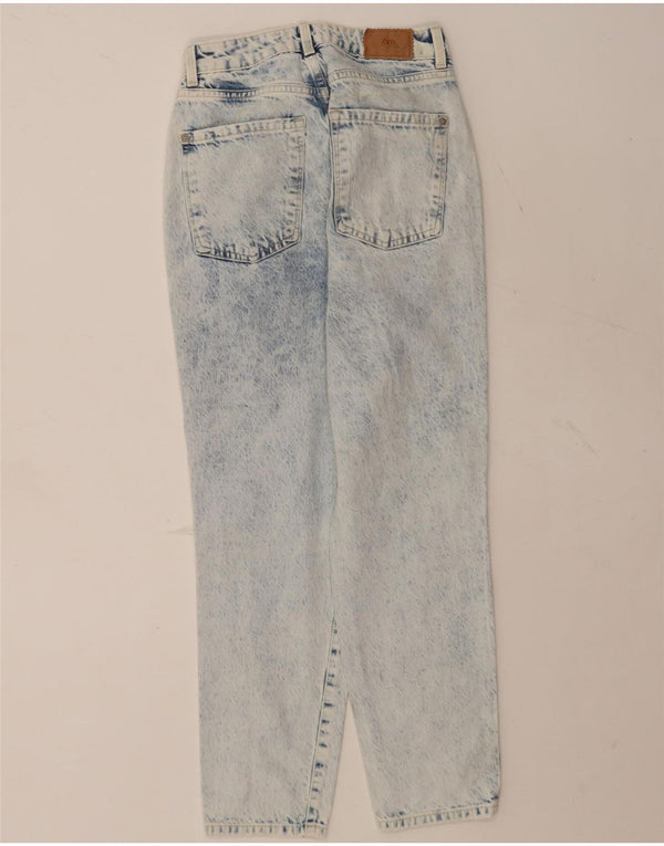 Zara Womens Distressed Tapered Jeans EU 36 XS W26 L27 Blue