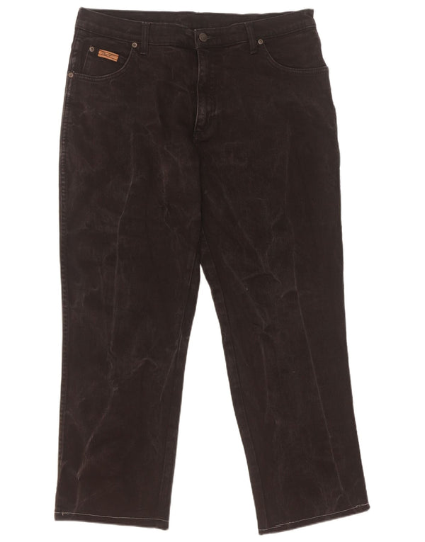 Мужские прямые джинсы Wrangler Texas Stretch W36 L27, черный хлопок
