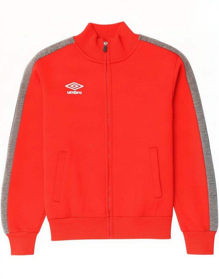Спортивный костюм Umbro с графическим рисунком для мальчиков, 9–10 лет, красный с цветными блоками
