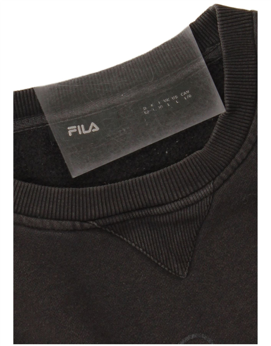 FILA Mens Graphic Sweatshirt Jumper Large Black Cotton