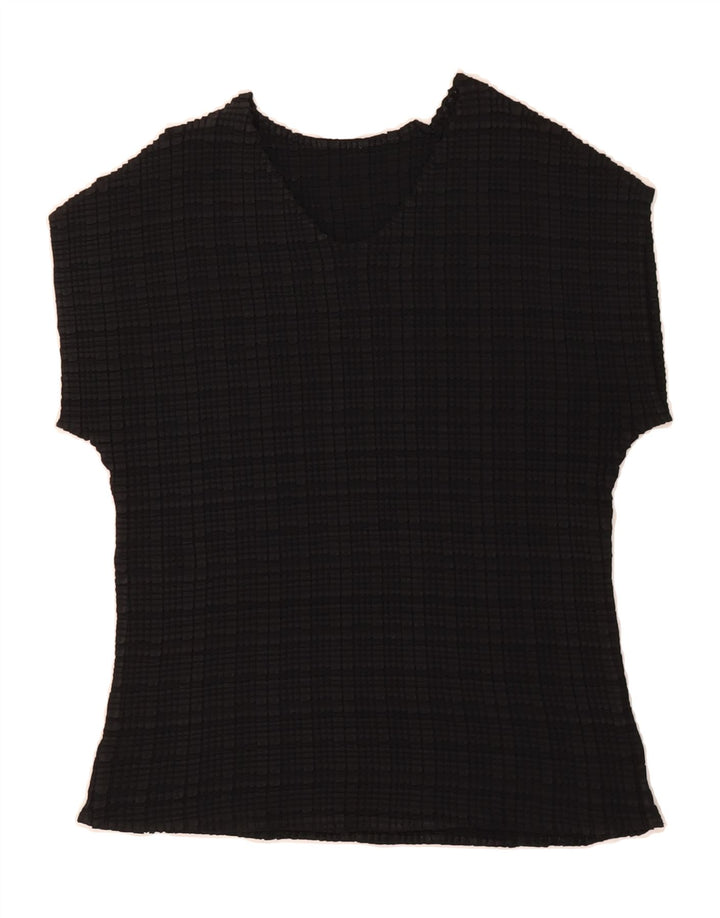 TOMMY HILFIGER Womens V-Neck Jumper Sweater UK 14 Medium Black Vintage Tommy Hilfiger and Second-Hand Tommy Hilfiger from Messina Hembry 