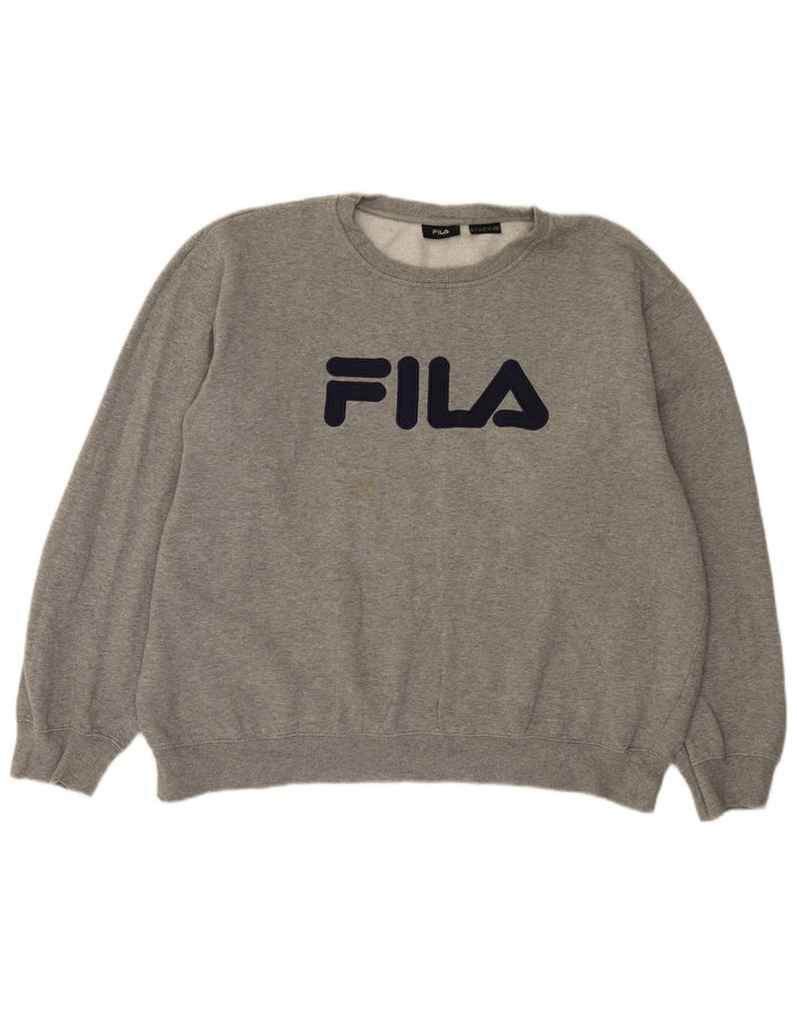 Fila Мужской свитшот с рисунком XL, серый хлопок