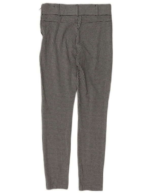 Женские леггинсы Zara Trafaluc UK 8, маленькие черные в мелкую клетку