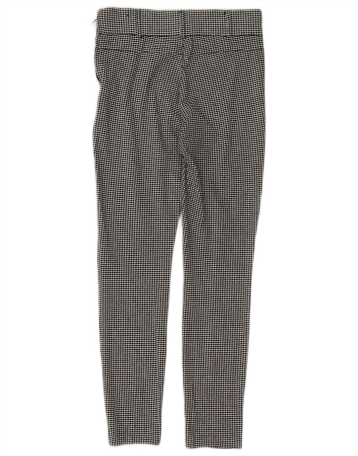 Женские леггинсы Zara Trafaluc UK 8, маленькие черные в мелкую клетку